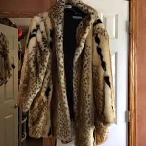 Winter fur type coat with hood